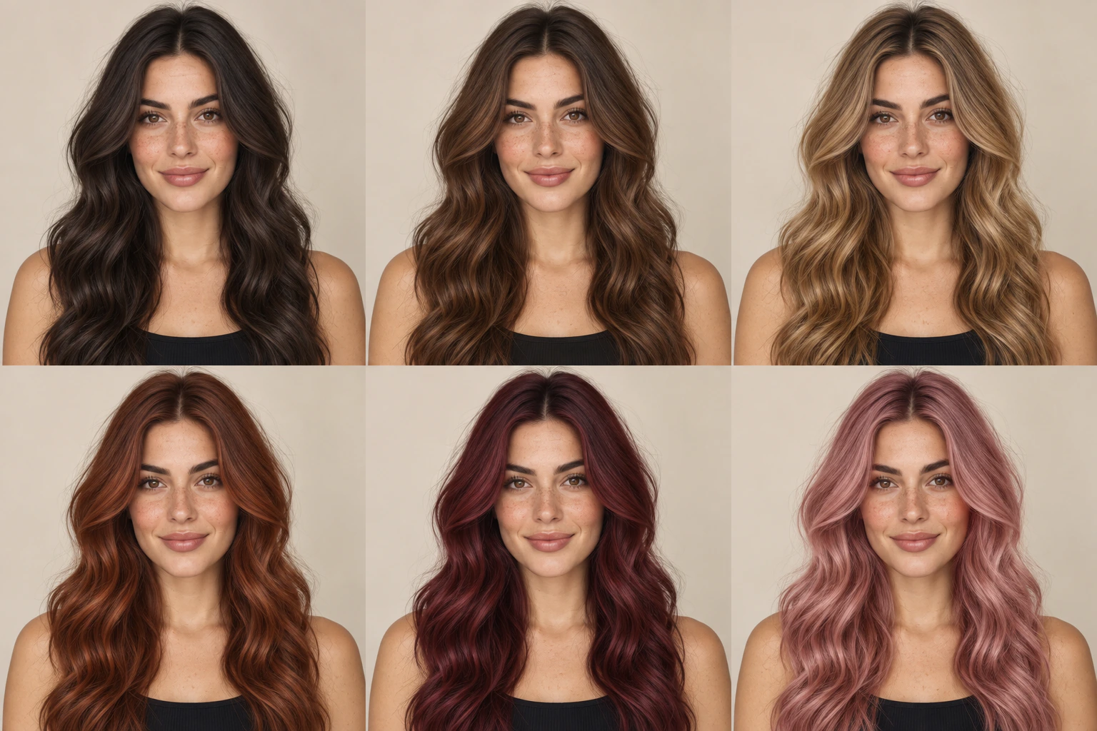AI Hair Color Changer official website homepage showing the product interface and primary workflow